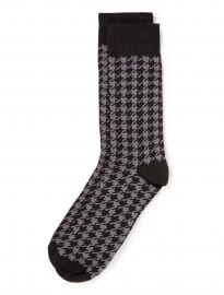 Topman Black Houndstooth Socks