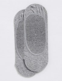 Topman Grey Textured Invisible Socks