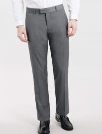 Topman Mid Grey Slim Suit Trousers