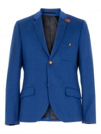 Topman Cobalt Flannel Heritage Blazer
