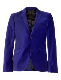 Topman Purple Velvet Skinny Blazer