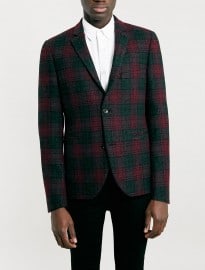 Topman Harris Tweed Multi Colour Skinny Fit Blazer