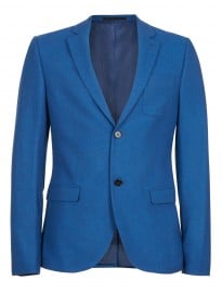 Topman Cobalt Flannel Skinny Blazer