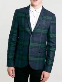 Topman Blackwatch Skinny Fit Blazer