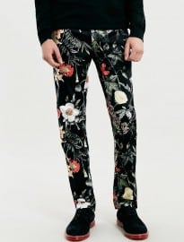 Topman Ultra Skinny Floral Trousers