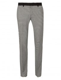 Topman Black And White Houndtooth Skinny Trousers