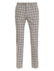 Topman Black Checked Skinny Trousers