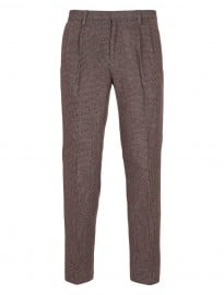Topman Burgundy And Grey Mix Tapered Skinny Trousers