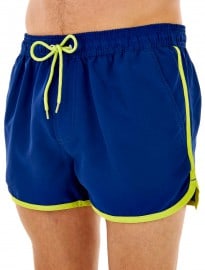 Burton Navy & Lime Retro Swim Shorts