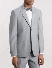 Topman Light Grey Suit Jacket