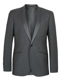 Topman Grey Jacquard Skinny Suit Jacket