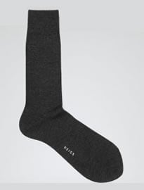 Reiss Raskol Ribbed Socks Charcoal