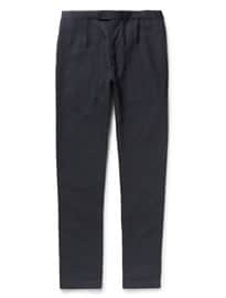 P. Johnson Slim-fit Linen Drawstring Trousers