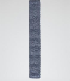 Reiss Darcy Slim Silk Knitted Tie Royal Blue
