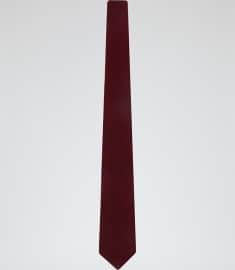 Reiss Marlon Velvet Slim Tie Burgundy