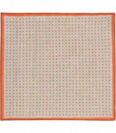 Reiss Winehouse Modal Polka Dot Pocket Square Light Grey