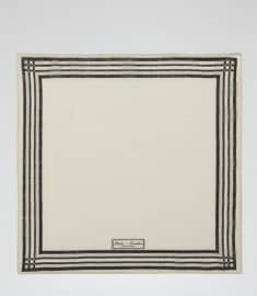 Reiss Grapple Picture Frame Pocket Square Black