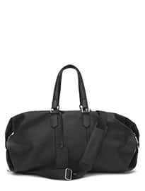 Reiss Hines Leather Weekend Holdall Black