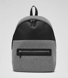 Reiss Sharkies Contrast Panel Backpack Grey