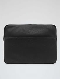 Reiss Linton Leather Document Holder Black