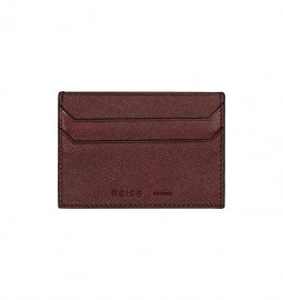 Reiss Howe Leather Card Holder Oxblood