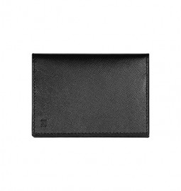 Reiss Palace Leather Folded Card Holder Black