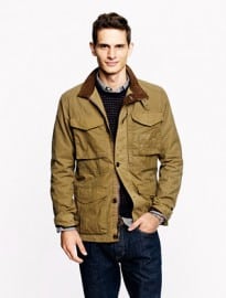 J. Crew Tall British Millerain Waxed Cotton Field Jacket