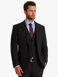 Moss 1851 Tailored Fit Black Textured Mix And Match Suit Jacket