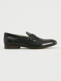 Topman Hudson Reyes Black Leather Loafers