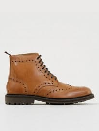 Topman Ben Sherman Baxter Tan Leather Brogue Boots