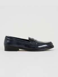 Topman Selected Homme Sel Loafer Navy Leather Smart Loafers