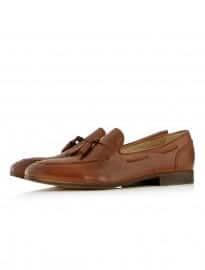 Topman Hudson Tan Leather Tassel Loafers