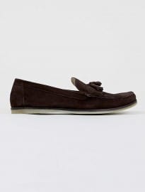 Topman Thorn Brown Suede Tassel Loafers