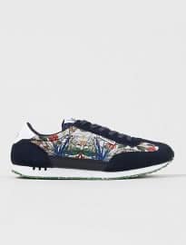Topman Hype Navy / Floral Print Runner Trainers