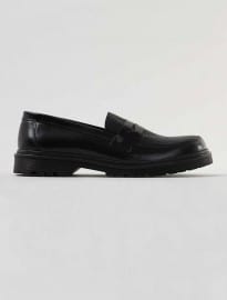 Topman Black Leather Penny Loafers