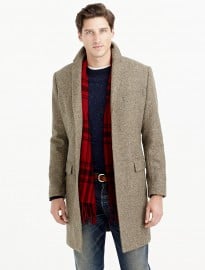 J. Crew Ludlow Topcoat In Herringbone English Wool