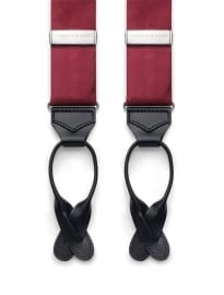 Adjustable Silk Braces In Wine