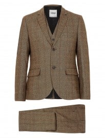 Topman Premium Biscotti Check Heritage Three Piece Suit
