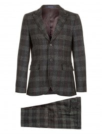 Topman Charcoal Grey Checked Suit
