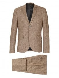 Topman Camel Plain Skinny Tweed Suit