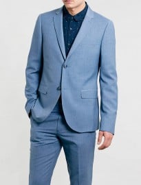 Topman Blue Skinny Suit