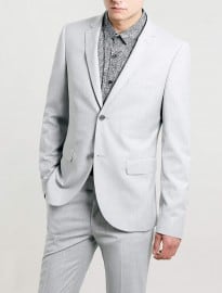 Topman Light Grey Skinny Suit