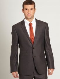 Burton Brown Herringbone Slim Fit Suit