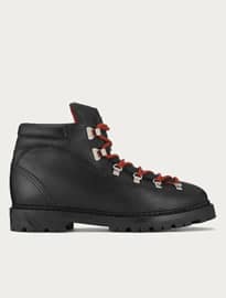 Kermann Mens Black Leather Hiking Boot