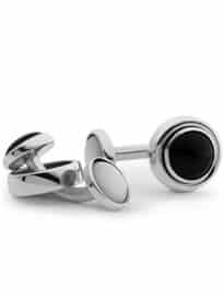 Reversible Black Onyx / Natural Mother Of Pearl Dress Cufflinks