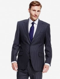 M&s Collection Luxury Pure New Wool Striped Suit