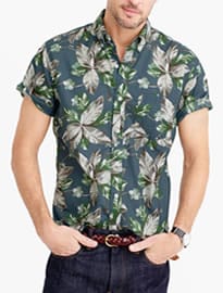 J. Crew Short-sleeve Shirt In Spring Vine Floral