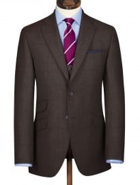 Brown Windowpane Yorkshire Worsted Luxury Suit