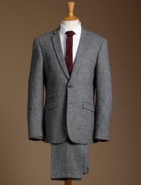 Burton Grey Heritage Tweed Slim Fit Suit 