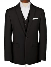 Black Clarendon Twill Slim Fit Business Suit